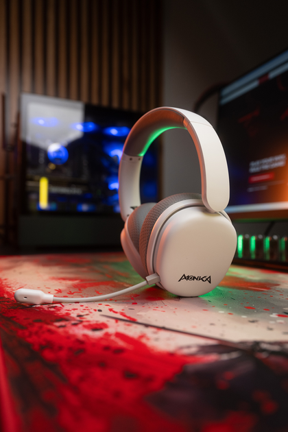 Słuchawki Marvo Monka Echo RS RGB-LED White (HG9070W) - obraz 14