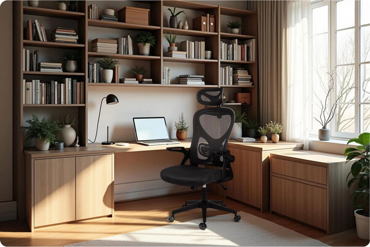 Офісне крісло Sofotel Todden з мікросітки Чорне (5903890623395) - зображення 10