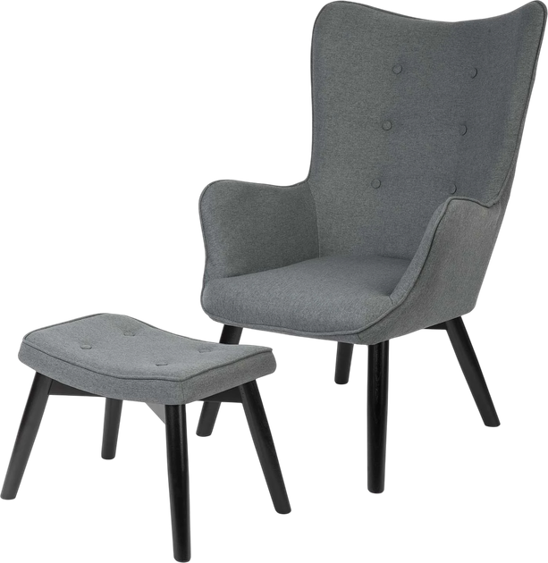 Fotel uszak Sofotel Norse z podnóżkiem Szary (5902854518944) - obraz 3