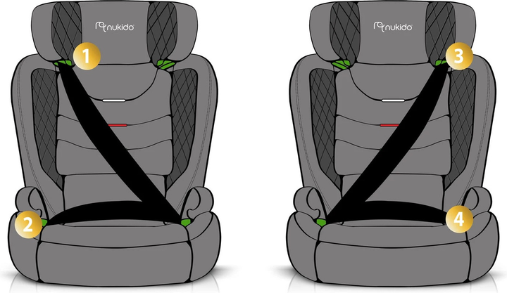 Автокрісло Nukido Louis ISOFIX 15-36 кг Чорно-червоне (5903890619138) - зображення 12