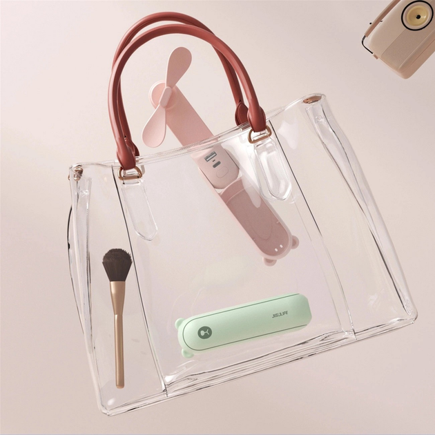 Вентилятор ручний (портативний) Jisulife Handheld Fan Life8 Plus Mint Green (Life8_plus_mint_green) - зображення 3