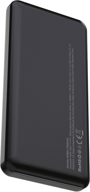 Powerbank Wozinsky Wpower WPBBK-2 10000 mAh 10W Black (5907769384240) - obraz 3