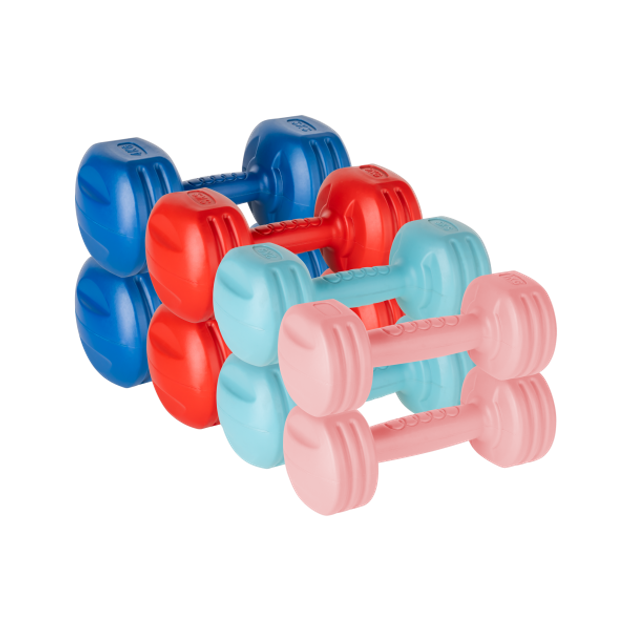 Набір гантелей бітумних Rebel Active RBA-2310 20 кг ( 2 x 1 кг + 2 x 2 кг + 2 x 3 кг + 2 x 4 кг) (5901890100823) - зображення 1