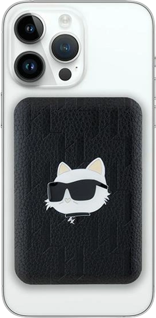 УМБ Karl Lagerfeld Choupette Head Pin MagSafe 5000 mAh 15W Black (KLPB5FPGKSCHHK) - зображення 2
