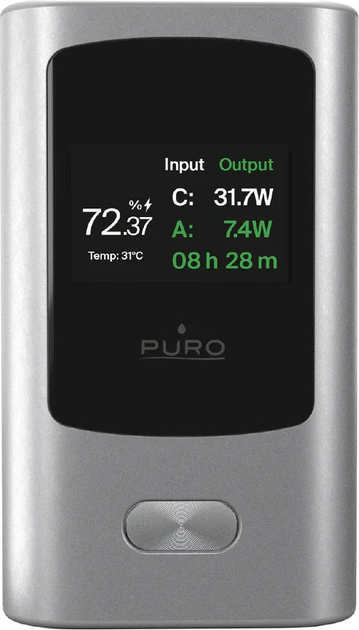 УМБ Puro 10000 mAh 45W Gray (8018417500336) - зображення 1