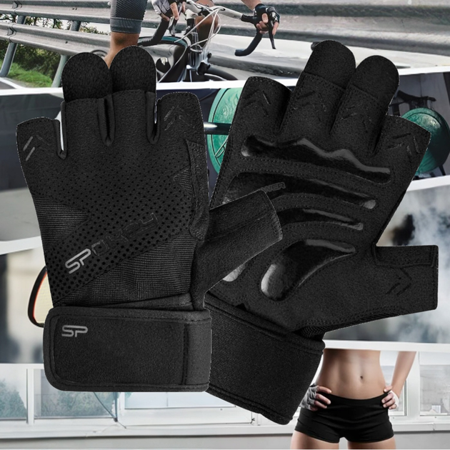 Rękawiczki treningowe Spokey na siłownię do ćwiczeń fitness HIKER M 943723 (5905339437235) - obraz 6