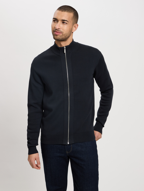 Sweter męski rozpinany na suwak Cross Jeans 34268-310 3XL Granatowy (8697319808193) - obraz 1