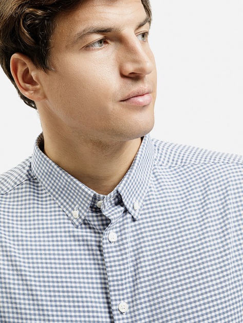 Сорочка бавовняна чоловіча Cross Jeans 35612-005 XL Синя (8697319808995) - зображення 4