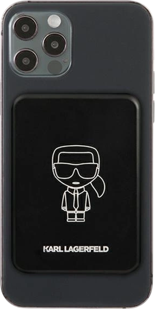 Powerbank Karl Lagerfeld Ikonik MagSafe 3000 mAh 5W Black (KLPBMSOIBK) - obraz 2