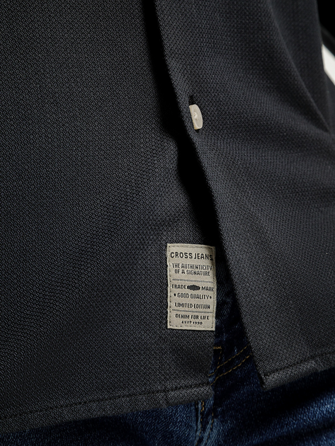 Сорочка бавовняна чоловіча Cross Jeans 35613-021 2XL Антрацит (8697319809381) - зображення 4