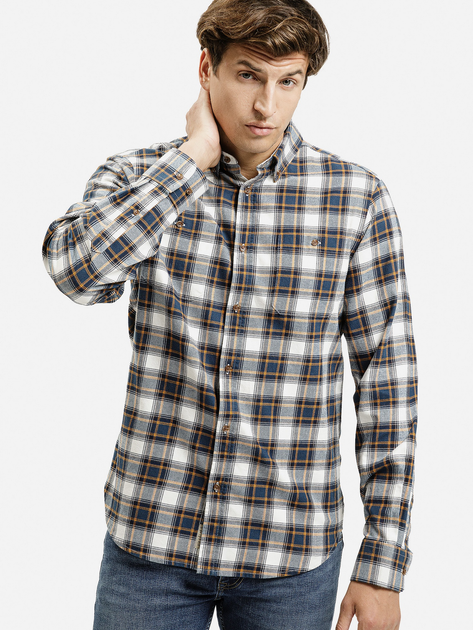 Сорочка бавовняна чоловіча Cross Jeans 35614-306 M Біла (8697319809404) - зображення 1