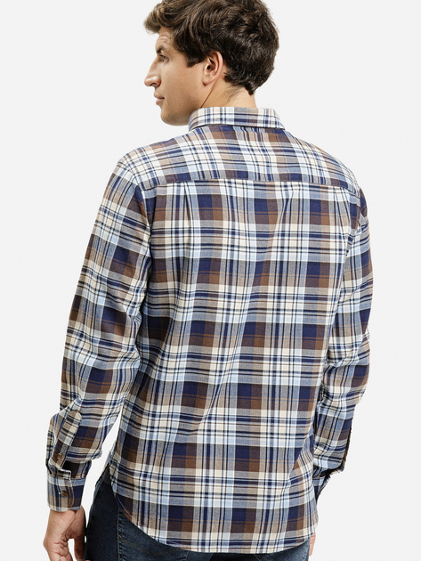 Сорочка бавовняна чоловіча Cross Jeans 35616-025 XL Коричнева (8697319809527) - зображення 2