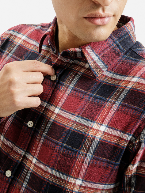 Koszula męska bawełniana w kratę Cross Jeans 35618-007 L Czerwona (8697319809602) - obraz 4