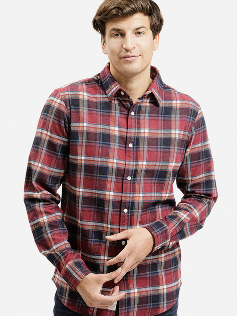 Сорочка бавовняна чоловіча Cross Jeans 35618-007 XL Червона (8697319809619) - зображення 1
