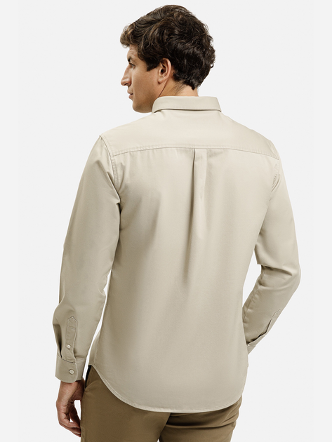 Сорочка бавовняна чоловіча Cross Jeans 35620-017 M Бежева (8697319810110) - зображення 2