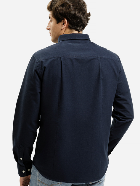 Сорочка бавовняна чоловіча Cross Jeans 35623-001 3XL Темно-синя (8697319810295) - зображення 2