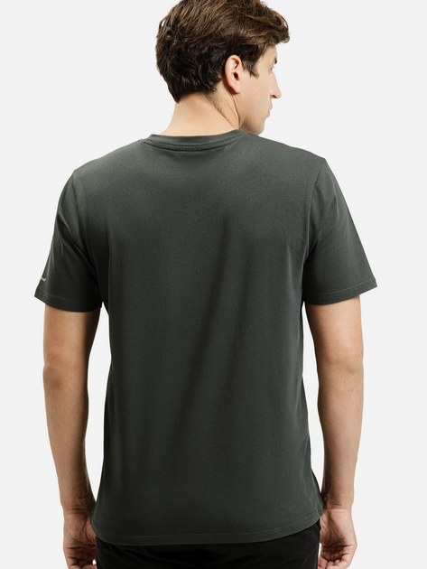 T-shirt męski w serek bawełniany Cross Jeans 16128-387 M Ciemnozielony (8697319806427) - obraz 2