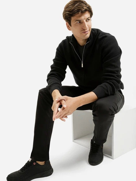 T-shirt męski w serek bawełniany Cross Jeans 16128-387 S Ciemnozielony (8697319806465) - obraz 3