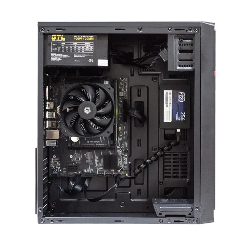 Комп'ютер GTL Office Basic 123P3 (Intel Core i3-12100 / B660 / 8G DDR4 / SSD 256 GB / mATX / 400W / no OS) (GTLCOB128P2M4_X66) Black, mATX - изображение 2