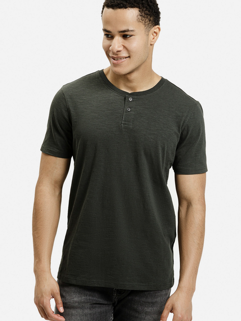 T-shirt męski bawełniany Cross Jeans 16129-387 M Ciemnozielony (8697319806472) - obraz 1