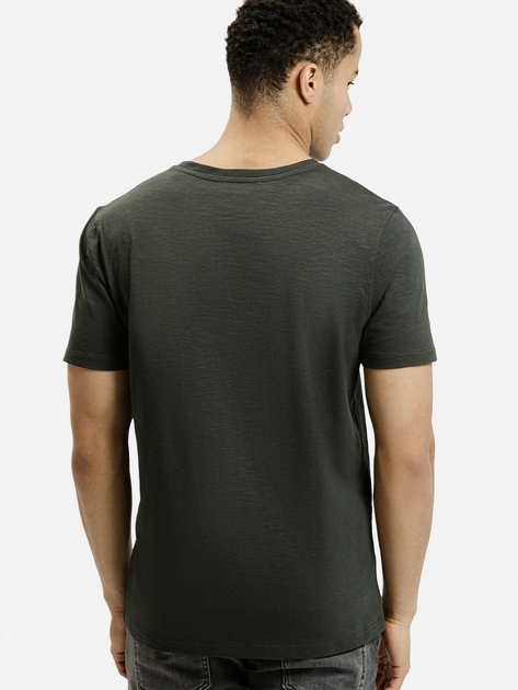 T-shirt męski bawełniany Cross Jeans 16129-387 M Ciemnozielony (8697319806472) - obraz 2