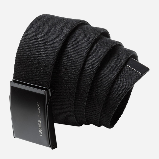 Ремінь чоловічий тканинний Cross Jeans 0560K-020 95 см Чорний (8697319505450) - зображення 1