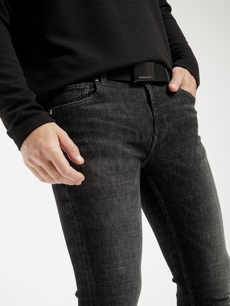 Ремінь чоловічий тканинний Cross Jeans 0560K-020 110 см Чорний (8697319505481) - зображення 2