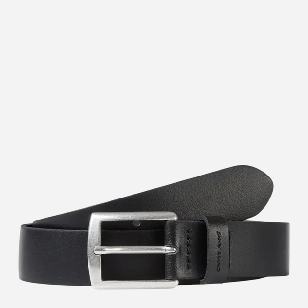 Ремінь чоловічий з натруальної шкіри Cross Jeans 0568K-020 95 см Чорний (8697319769395) - зображення 1