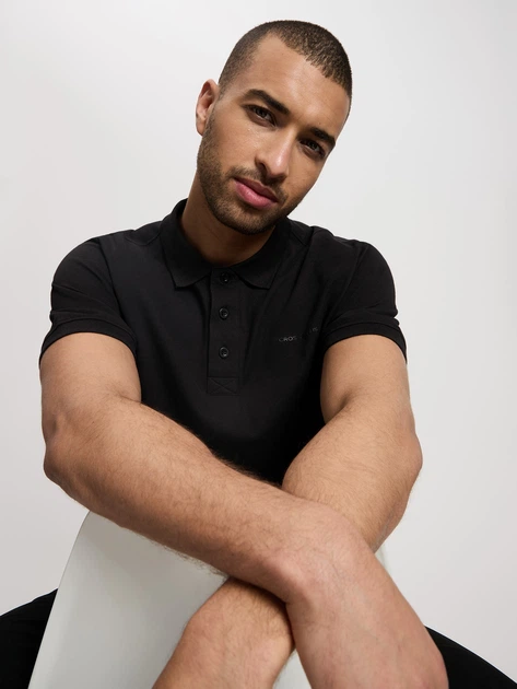 Koszulka polo męska Cross Jeans 16087-020 3XL Czarna (8697319864441) - obraz 4