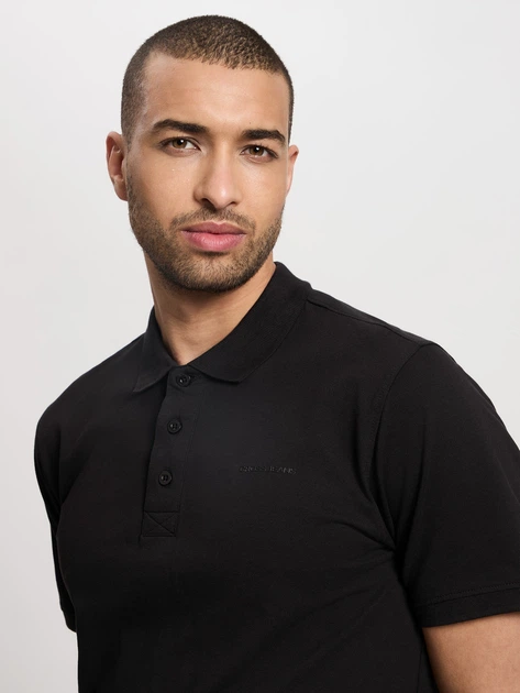 Koszulka polo męska Cross Jeans 16087-020 3XL Czarna (8697319864441) - obraz 5