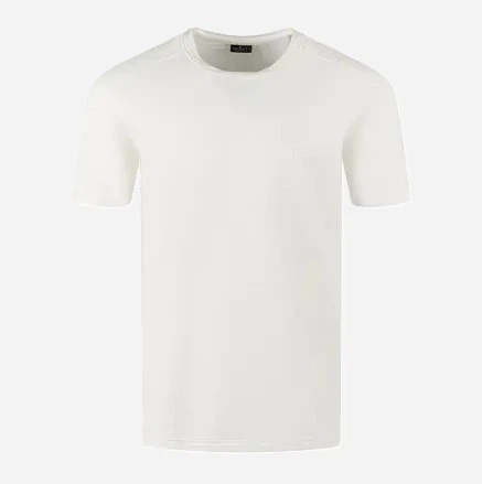 Футболка бавовняна довга чоловіча Cross Jeans 16120-252 S Біла (8697319808384) - зображення 1