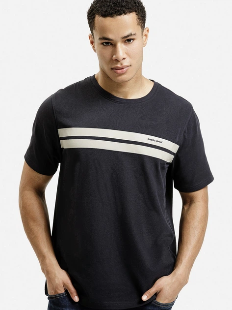 T-shirt męski bawełniany Cross Jeans 16121-310 3XL Granatowy (8697319806182) - obraz 1