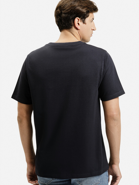 Футболка бавовняна довга чоловіча Cross Jeans 16122-310 2XL Темно-синя (8697319806229) - зображення 2