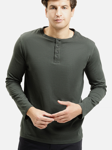 Longsleeve męski Cross Jeans 16137-387 XL Ciemnozielony (8697319806663) - obraz 1