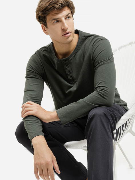 Longsleeve męski Cross Jeans 16137-387 XL Ciemnozielony (8697319806663) - obraz 3