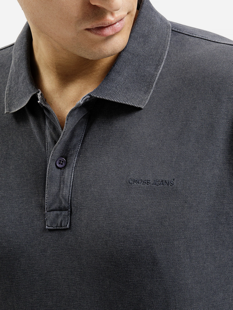 Koszulka polo męska Cross Jeans 16144-462 L Ciemnoszara (8697319806809) - obraz 4
