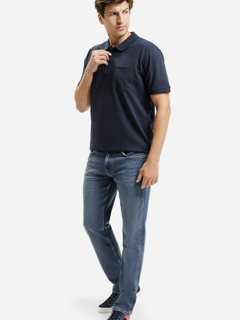 Поло довге чоловіче Cross Jeans 16146-001 M Темно-синє (8697319807080) - зображення 3