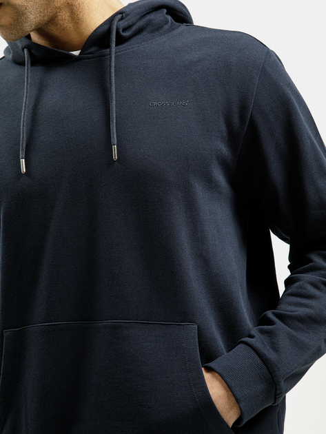 Bluza z kapturem męska Cross Jeans 25501-001 M Granatowa (8697319720624) - obraz 4