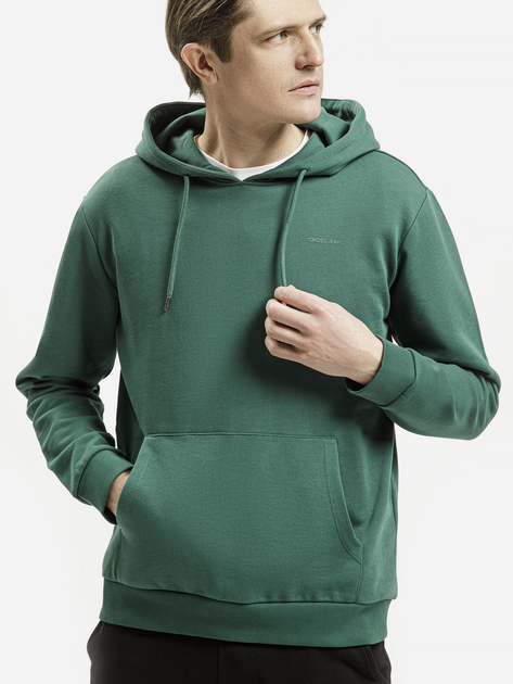 Bluza z kapturem męska Cross Jeans 25501-479 2XL Zielona (8697319720716) - obraz 1