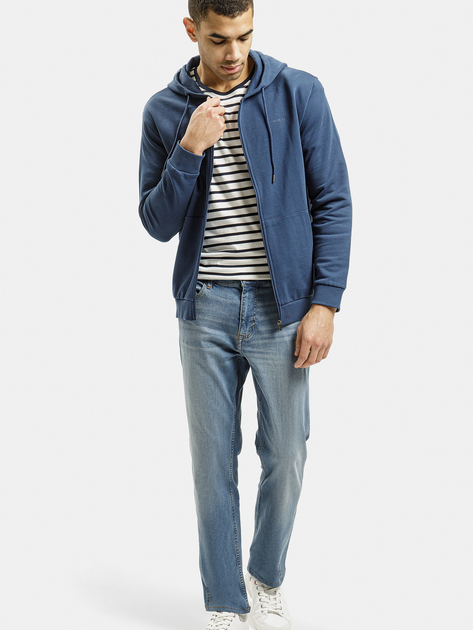 Толстовка на блискавці чоловіча Cross Jeans 25503-005 S Синя (8697319721058) - зображення 3
