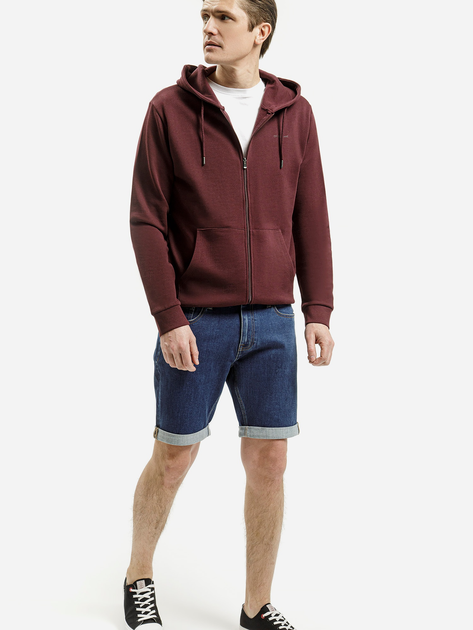 Толстовка на блискавці чоловіча Cross Jeans 25503-074 2XL Бордова (8697319721157) - зображення 3