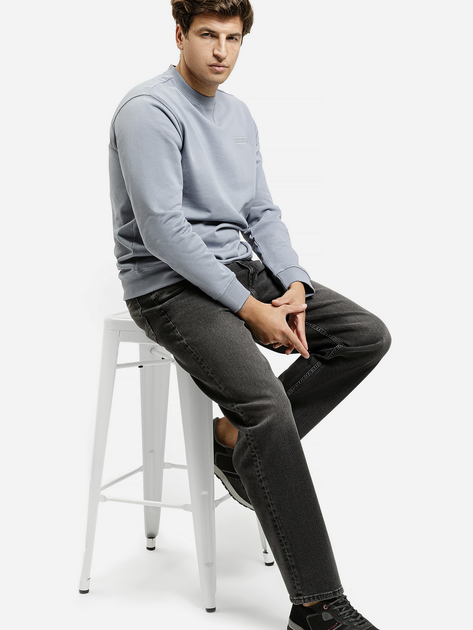 Bluza bez kaptura męska Cross Jeans 25507-005 S Jasnoszara (8697319807196) - obraz 3