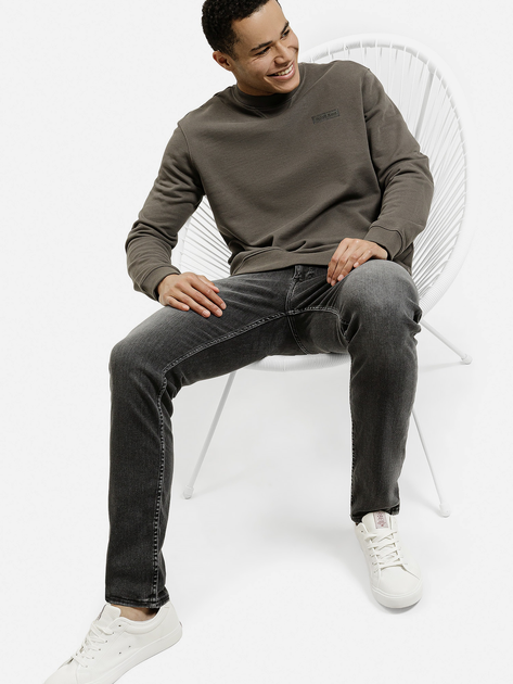 Bluza bez kaptura męska Cross Jeans 25507-019 2XL Ciemnoszara (8697319807189) - obraz 3