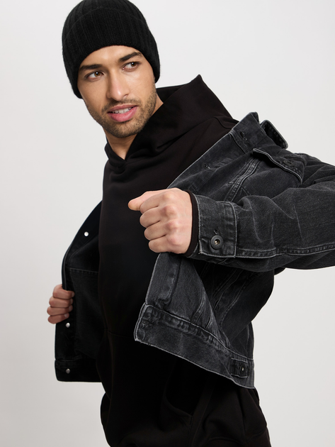 Худі чоловіче Cross Jeans 25508-020 XL Чорне (8697319807271) - зображення 4