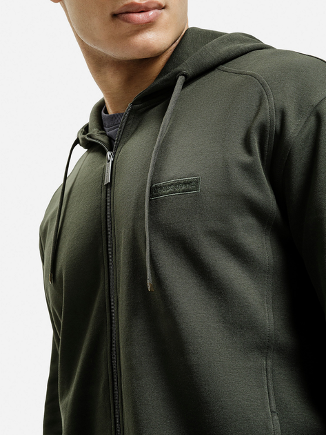 Bluza męska rozpinana streetwear z kapturem Cross Jeans 25510-387 3XL Ciemnozielona (8697319807370) - obraz 4