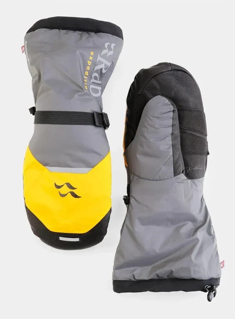 Перчатки Rab Expedition 8000 Mitts Grey/Yellow L (1033-RB QED-23-GO-L) - изображение 3