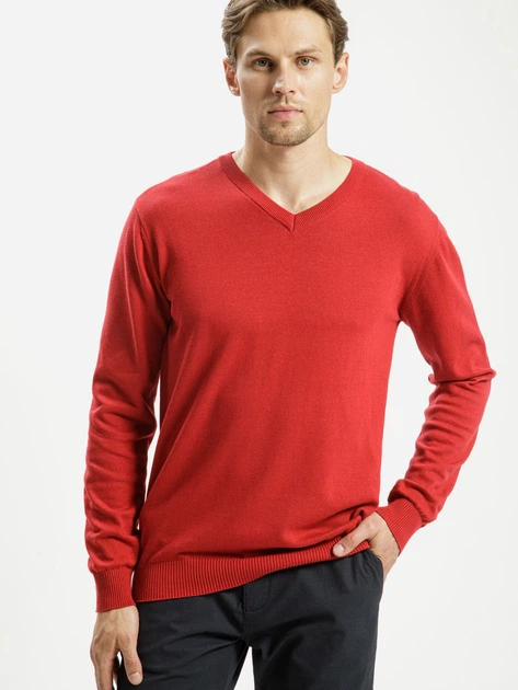 Pulower męski Cross Jeans 34229-529 L Czerwony (8697319062557) - obraz 1