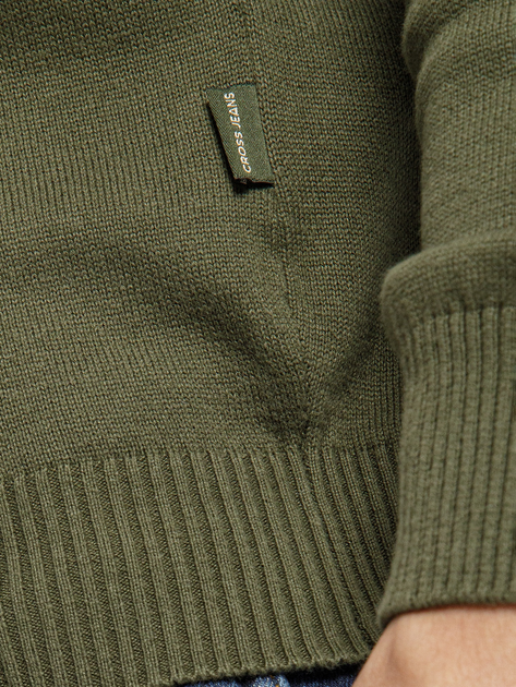 Светр на блискавці чоловічий Cross Jeans 34244-002 L Хакі (3333333203501) - зображення 4