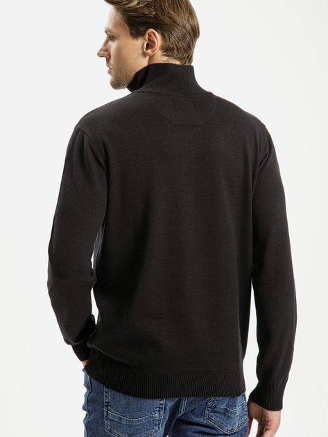 Светр на блискавці чоловічий Cross Jeans 34244-020 S Чорний (8697319394030) - зображення 2