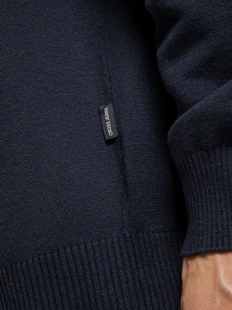 Pulower męski Cross Jeans 34229-001 L Granatowy (8697319062465) - obraz 4
